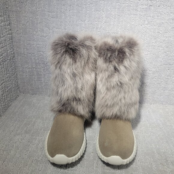 Johnston Murphy XC4 Women's Size US 8M Brown Waterproof Suede Slip On Fur Boots - Picture 2 of 8